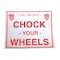 Vestil VINYL WHEEL CHOCK STICKER 11-3/4 X 9-3/4 SV-1012 - alternate 1
